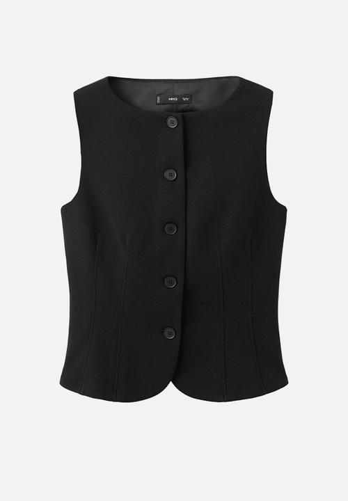 MANGO - Vest avay - black