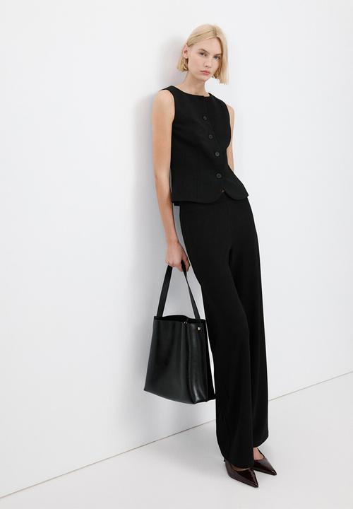MANGO - Vest avay - black
