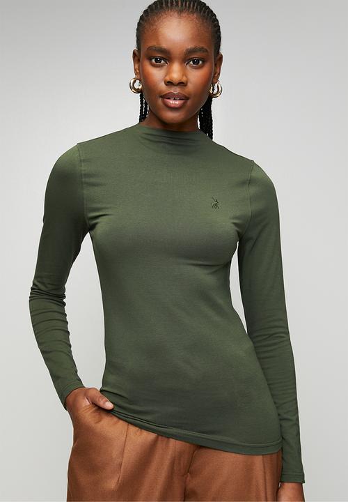 POLO - Wmn Dani Long Sleeve  Second Skin - Olive