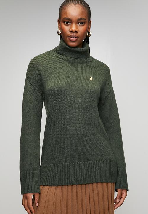 POLO - Wmn May Ls Relaxed Jersey - Olive