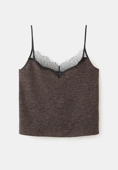 MANGO - Top verona - dark brown
