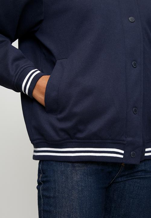POLO - Wmn Tori Long Sleeve Varsity Jacket - Carbon