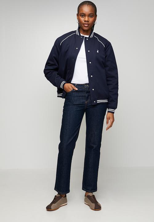 POLO - Wmn Tori Long Sleeve Varsity Jacket - Carbon