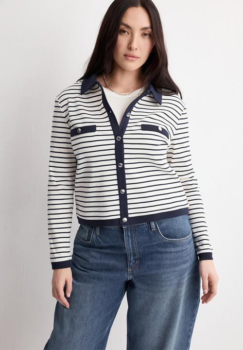 MANGO - Cardigan porto- navy