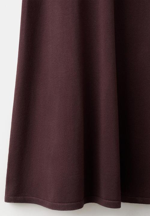 MANGO - Knitwear Dress Pomodore- dark brown