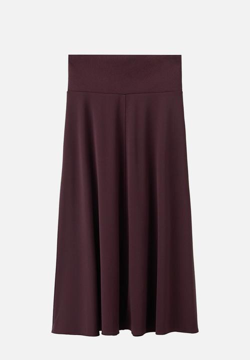 MANGO - Skirt arlet- dark red