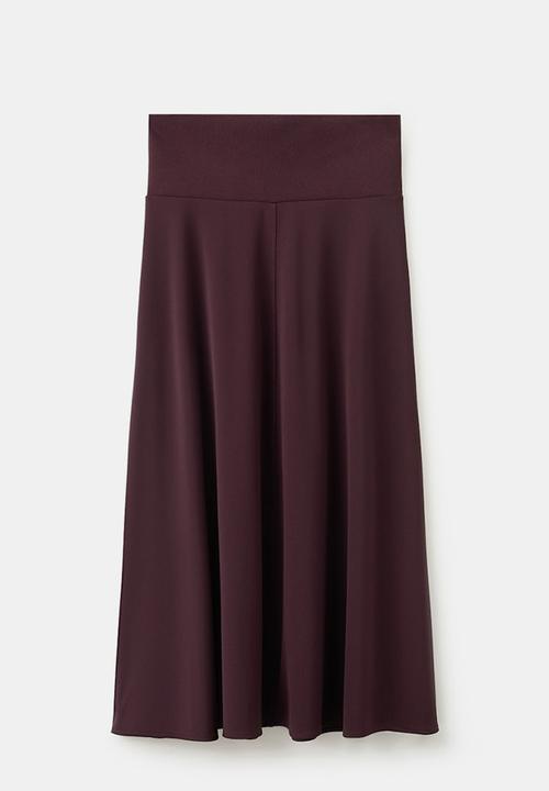 MANGO - Skirt arlet- dark red