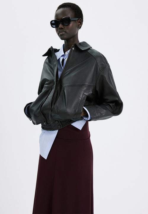 MANGO - Skirt arlet- dark red