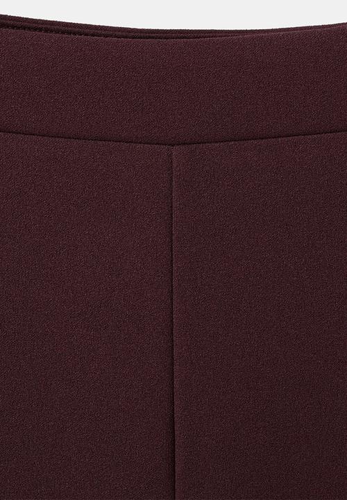 MANGO - Trousers avay - dark red