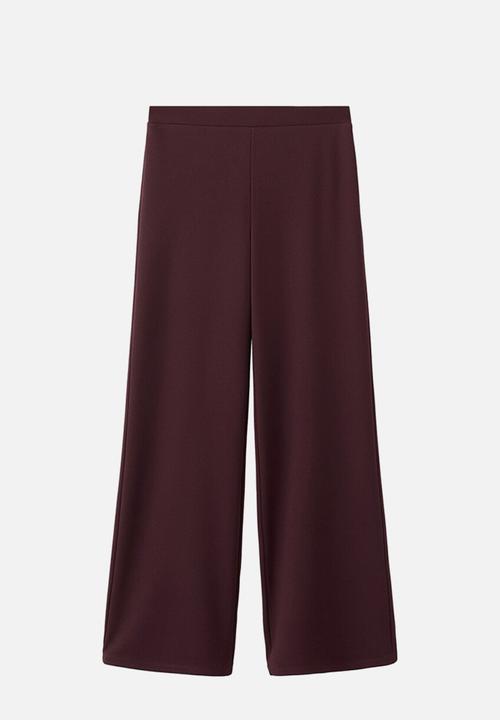 MANGO - Trousers avay - dark red