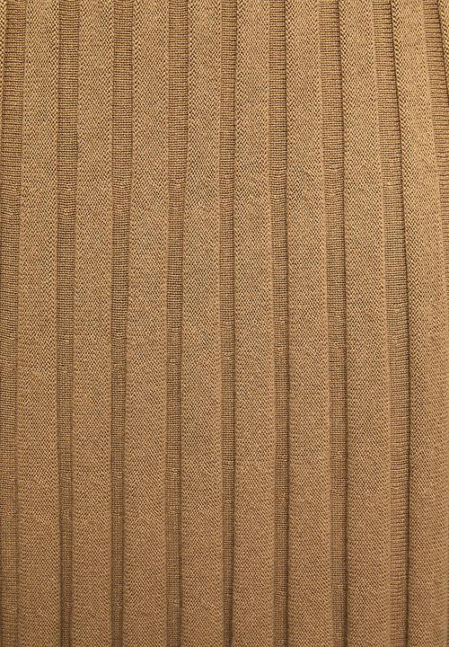 POLO - Wmn Nora Knit Pleated Skirt - Camel