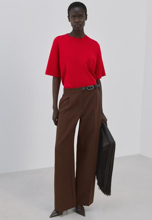 MANGO - Sweater brunito- red