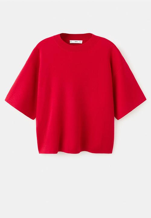 MANGO - Sweater brunito- red