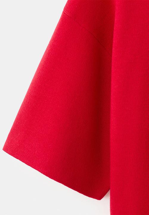 MANGO - Sweater brunito- red