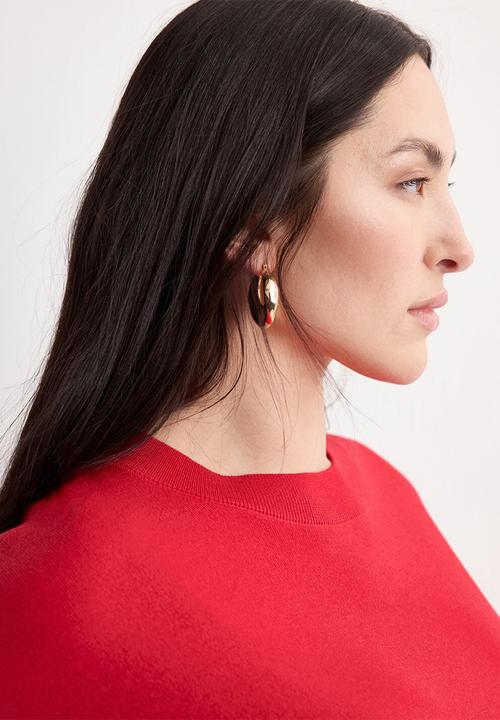 MANGO - Sweater brunito- red