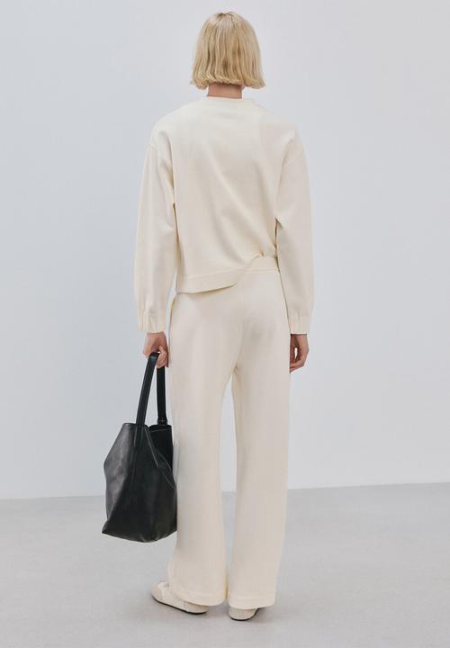 MANGO - Sweatshirt pique  -  light beige