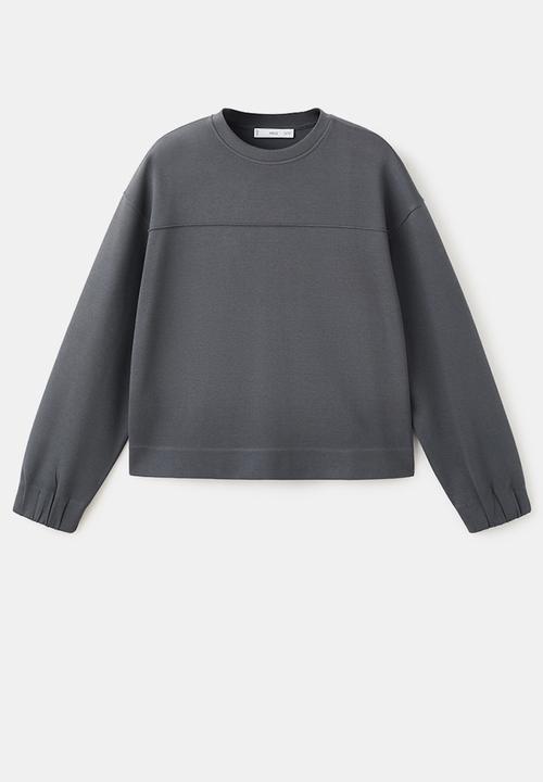 MANGO - Sweatshirt pique - medium blue