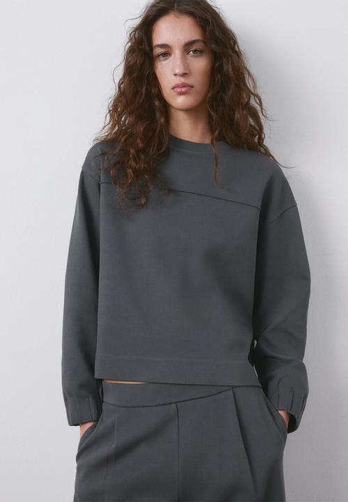 MANGO - Sweatshirt pique - medium blue