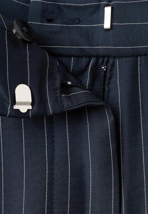 MANGO - Trousers beli- navy