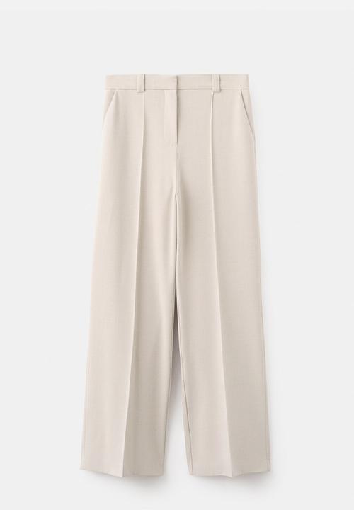 MANGO - Trousers paris  -  light beige