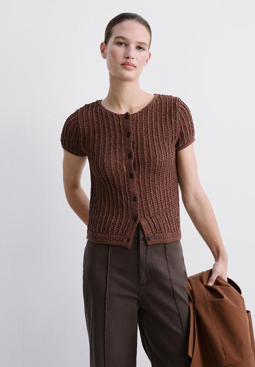 MANGO - Jeans paloma - dark brown