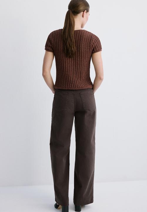 MANGO - Jeans paloma - dark brown