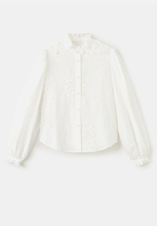 MANGO - Blouse rufla- natural