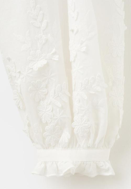 MANGO - Blouse rufla- natural