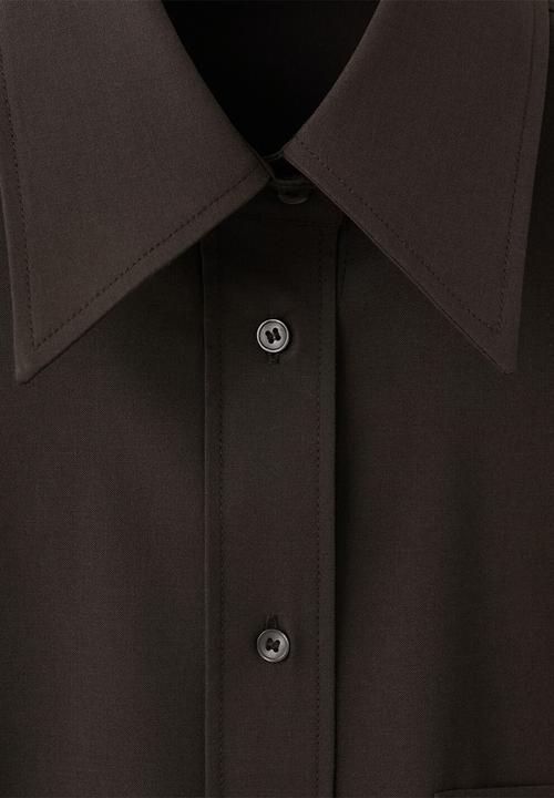 MANGO - Shirt aura - dark brown