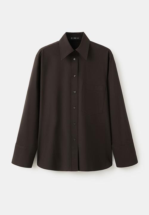 MANGO - Shirt aura - dark brown
