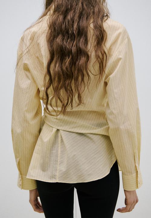 MANGO - Shirt chipiti - light pastel yellow
