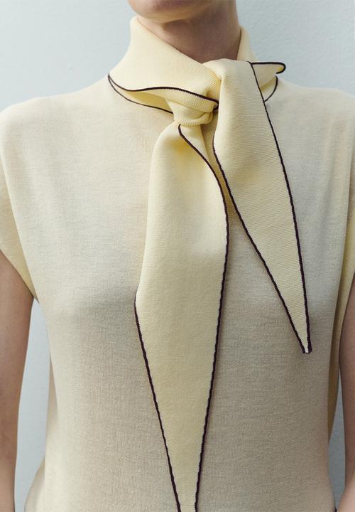 MANGO - Knitwear Top bert- light/pastel yellow