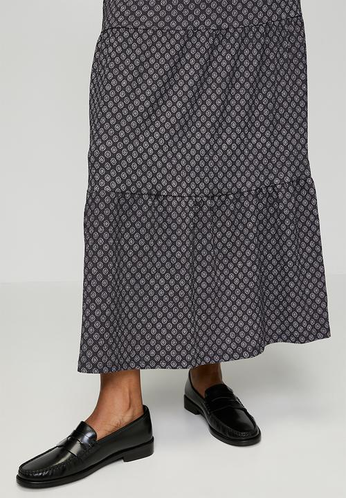 H&M - Tiered midi skirt - grey
