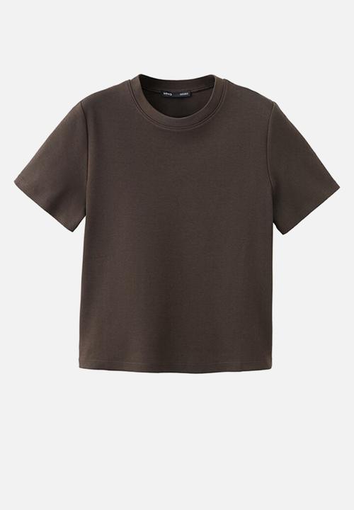 MANGO - T-shirtjesi - dark brown