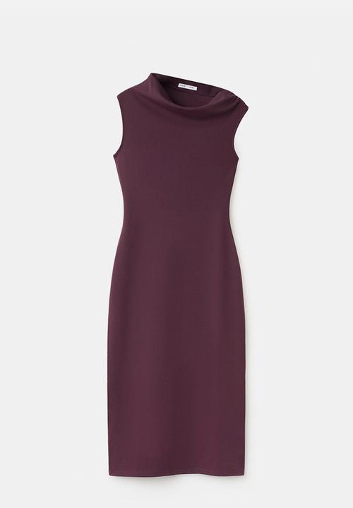 MANGO - Dress billy- dark red