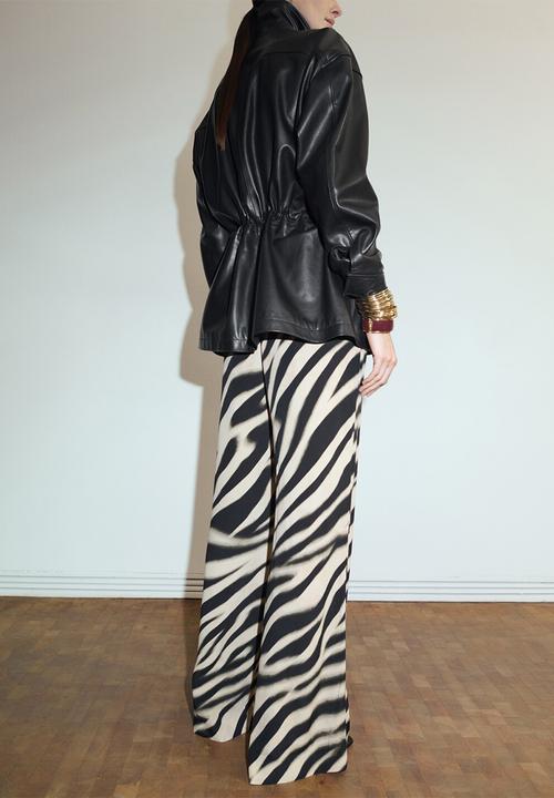 MANGO - Trousers glaciar - black