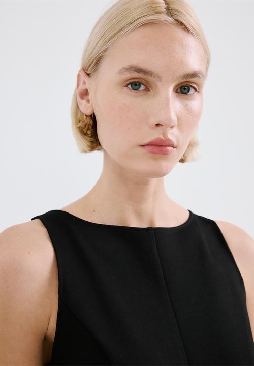 MANGO - Dress letin - black