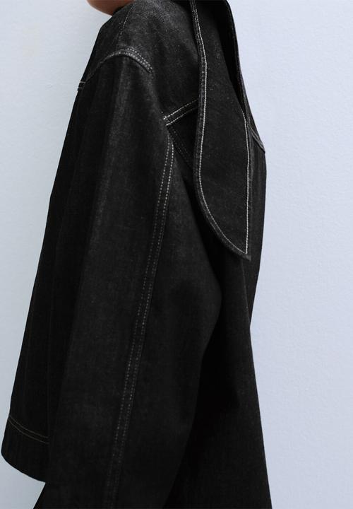 MANGO - Blouse sila - black
