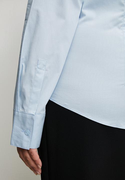 POLO - Plus wmn jamie long sleeve shirt - sky blue