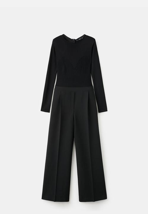 MANGO - Jumpsuit daty - black