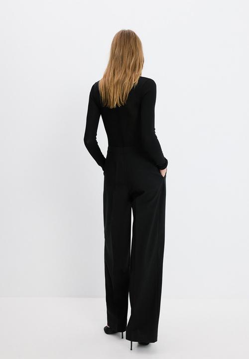 MANGO - Jumpsuit daty - black