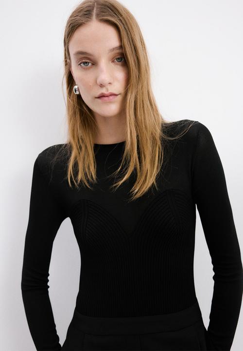 MANGO - Jumpsuit daty - black