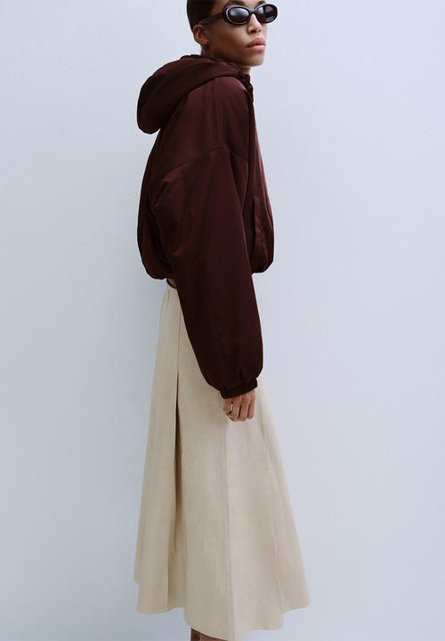 MANGO - Skirt sia - light beige