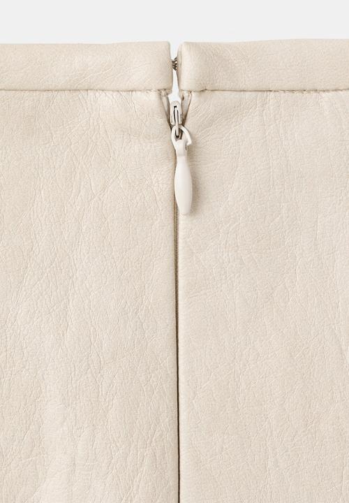 MANGO - Skirt sia - light beige
