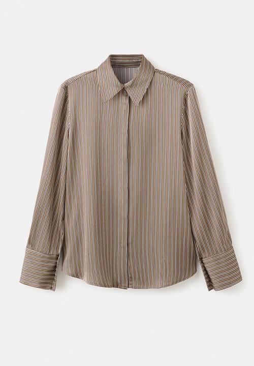 MANGO - Shirt ideale- medium brown