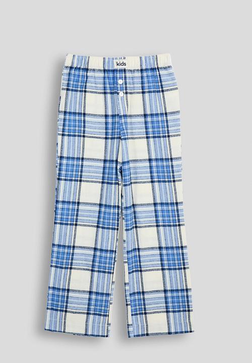 Cotton On - Cuddlecosy Long Sleeve And Sleepover Pyjama Pant - Dawn Blue Marle/Blue Bonnet Check