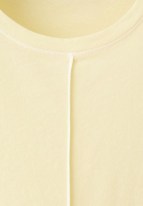 MANGO - T-shirt coulan- light pastel yellow
