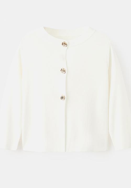 MANGO - Cardigan goldbota- light beige