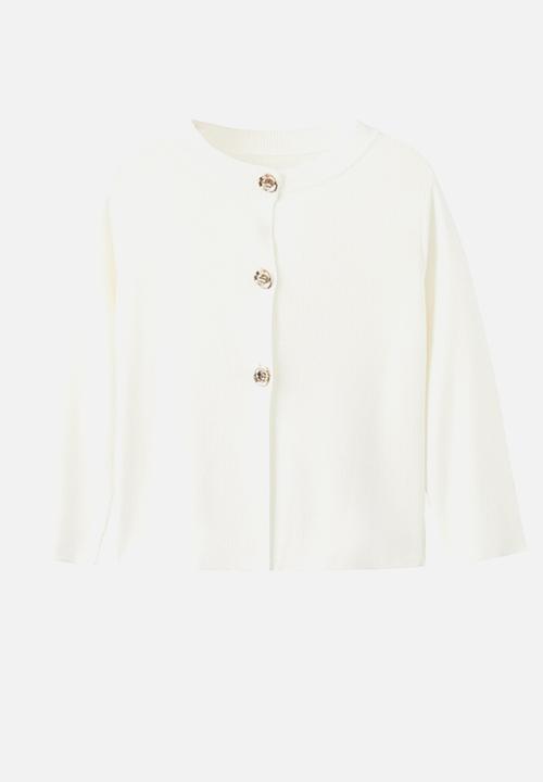 MANGO - Cardigan goldbota- light beige