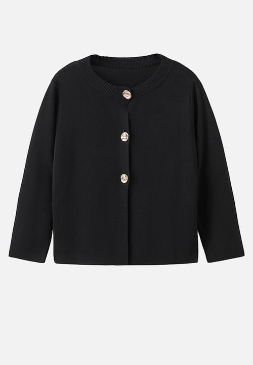MANGO - Cardigan goldbota- black